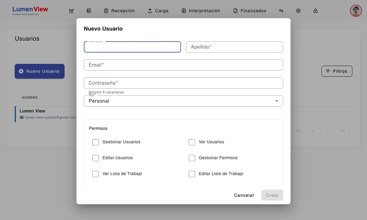 Captura de la matriz de roles y permisos